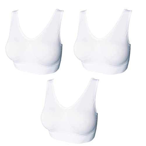 UtopyaUK 3 6 9 Pack Comfort Bra Women Girls Crop Top Seamless Bra Sleep Yoga Bralette Stretch Bras Sports Vest Wireless Post Surgery Bra Wire Free