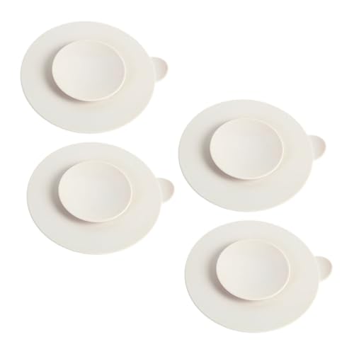 KOMBIUDA Silicone Suction Cup Mat for Baby Bowls Trivets for Dining Table Placemats for Boys and Girls Heat Resistant Non-Slip Pad
