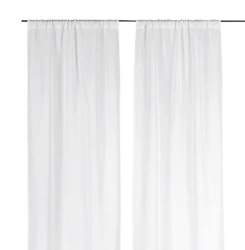 Linder Vitrage uni Polyester Ecru 180 x 45 cm