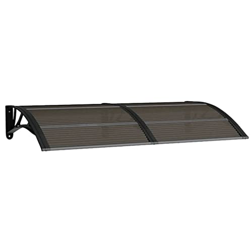 vidaXL Türvordach, Vordach für Haustür 150x80cm, Haustür Überdachung Haustürvordach, Pultvordach Haustürdach Pultbogenvordach, Schwarz Transparent Polycarbonat