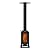 70,000?BTU Wood Pellet Outdoor Patio Heater with Glass Viewing Window – Pellet Heaters for Outdoor Use, Home, Gardens & Commercial - Portable with Wheels – Black