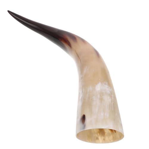HOLIDYOYO 牛の角 バイキングトランペットマグ ハロウィン 中世の角酒ジョッキ 天然牛カップ 大きなミード フェア バーウェア 海賊 北欧ビール ワインマグ