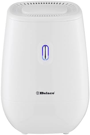 Belaco BDD01L Dehumidifier 1200ml Portable Air Dehumidifier for Damp, Mould, Moisture in Home, Bedroom, Kitchen, Caravan, Office, Garage, Basement, Bathroom, Wardrobe