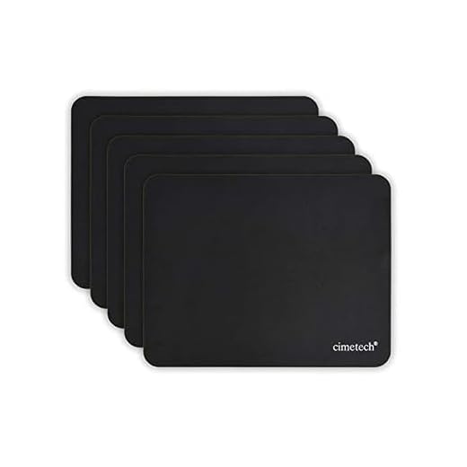 cimetech Tapis de Souris Bureau Tapis Souris Mousepad 23 x 18 cm Ultra Mince améliore la Vitesse et la précision, Base en Caoutchouc Antidérapante, Texturée Résistant à Usure Lavable, Lot de 5