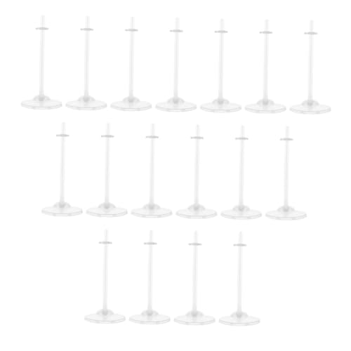 BESPORTBLE 17Pcs Transparent Doll Display Stands Chic Storage Racks for Doll Figures Stable Holders for Creative Decor Doll Accessories for Playroom