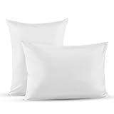 Superity Linen Pillow Cases Standard Size - Soft and Breatheable Cotton White Pillow Cases Set of 2 with Envelope Enclosure. Pillow Covers are 20 x 26. Protect Pillow and Enhance Bedroom Appearance.