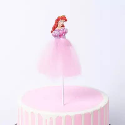 7Pcs Cupcake Topper Picks - Princess Themed Cupcake Toppers For Kids Party（Anna, Ariel,Cinderella, Elsa, Sofia,Snow White ） #TOP4