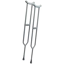 Lumex Bariatric Imperial Steel Crutches - Adult Medical Mobility Aids - Lightweight, Adjustable Support for 52-510 Tall, 3614A