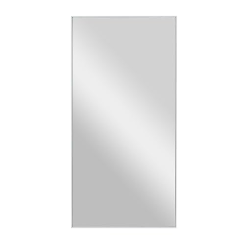 Deco 79 Wooden Wall Mirror with Thin Frame, 18" x 1" x 36", White by Deco 79 - Used condition - CA$53.98