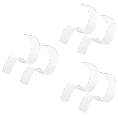 STOBAZA 3sets Acrylic Belt Display Stands Space-saving Arc Design Belt Rack Holder Shop Store Organizer 2pcs*3