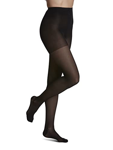 Image of SIGVARIS Women's Style Sheer 780 Closed Toe Pantyhose 30-40mmHg - Black - Large Short