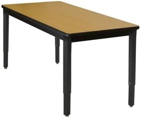 LOB8109-ABP 4 8 in. x 7 2 in. Fully Welded Lobo Table, Black Frame and Adjustable Big Paw Legs, 1 in. Phenolic Lab Top
