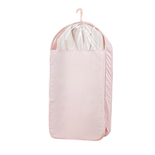 Garment Bags for Hanging Clothes, Hanging Clothes Bag Dust-Proof Suitable for Coats, Jackets, Shirts, Down Jackets(Pink,90x58x9cm/35x23x4in)