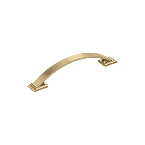 Image of Amerock | Cabinet Pull | Champagne Bronze | 5-1 /16 in (128 mm) Center-to-Center Drawer Pull | Candler | Kitchen and Bath Hardware | Furniture Hardware