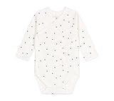 Petit Bateau Unisex Baby A0CCP Comp Langarm-Body zur Geburt, Weiß/Blau, 6 Monate