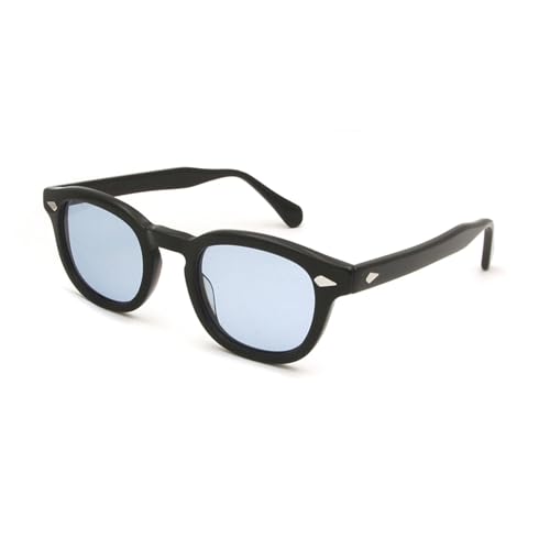 Lunettes de soleil rondes vintage homme au charme bleu azur