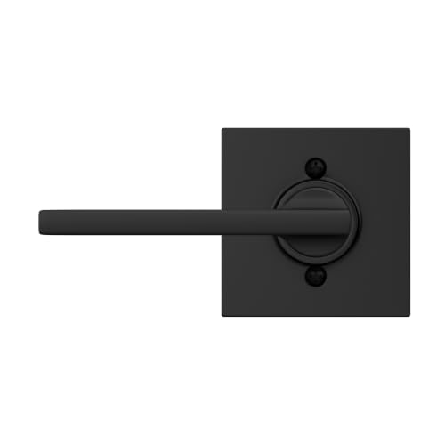 Image of SCHLAGE Latitude Non-Turning Dummy Door Handle, Reversible, Matte Black | Non-turning dummy lever door handle with no latch or lock, Decorative pull, One sided, Easy to install, Certified durability