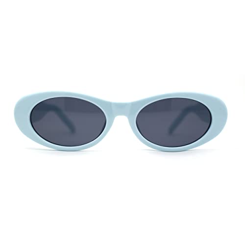 SA106 Mod Womens Narrow Oval Thick Plastic Fashion Sunglasses2