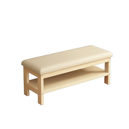 Rangement chaussures robuste en bois haut de gamme avec assise rembourrée