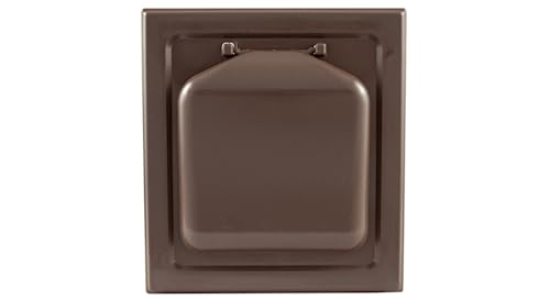 Image of NO-PEST VENT Dual Door Dryer Vent Cover 4 Inch Outdoor, Made in USA, Highest UV-Resistant Plastic, No Lint-Collecting Screen (Brown, 6 inch Plastic Vent No Collar)