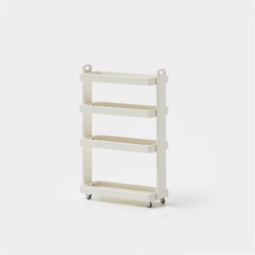 Rolling Utility Cart with Lockable Wheels, Easy Assembly, Versatile Storage for Kitchen, Bathroom, Living Room, Laundry – Stylish Compact Design for Small Spaces