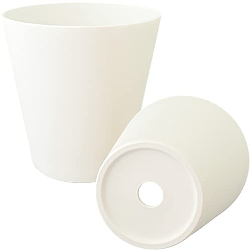 Amazon.co.jp: 【2個セット】ビスク(無釉薬)磁器製 植木鉢 大 4号 白