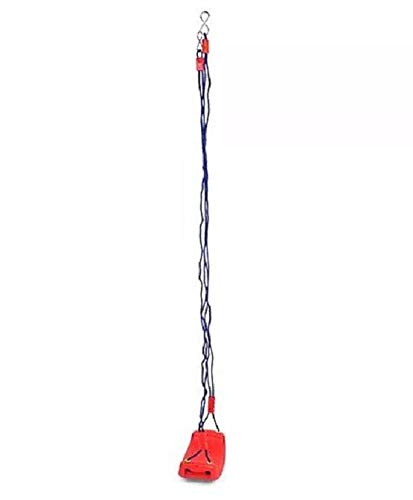 Nabhya- Rectangular Plastic Swing Seat Set with Rope for Indoor,Outdoor Children (Red) (Red)