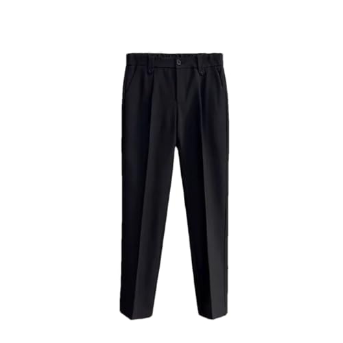 Men's Suit Pants Straight-Leg Slim Cropped Pants Casual Draped estern Trousers