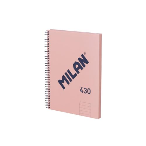 MILAN® Cuaderno A5 con tapa dura, papel a líneas (7 mm), 80 hojas de 95 gr/m², colección 430, rosa