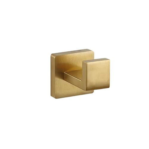 Toallero de acero inoxidable negro y dorado para baño elegante 2
