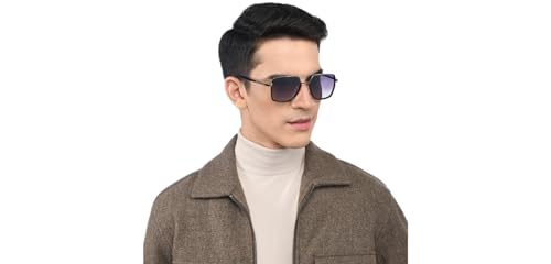 Image of VINCENT CHASE EYEWEAR By Lenskart | Full Rim Rectangular Sunglasses | Maverick 2.0 | Polarized And 100% UV Protected | Men & Women's | VC S15768