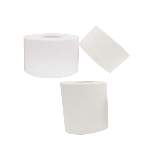 minkissy 3Rolls Cotton Sports Tape for Wrist and Elbow Protection White Fitness Tape Durable Athletic Tape for Injury Prevention and Support