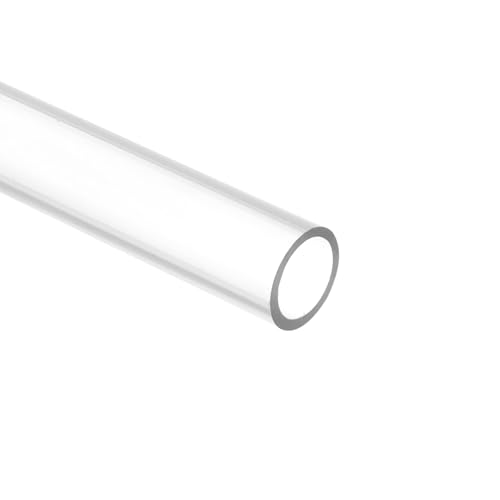 Image of uxcell Clear Rigid Tubing 11mm(0.43 inch) ID x 14mm(0.55 inch) OD x 1Ft Length Round Plastic Polycarbonate Tube