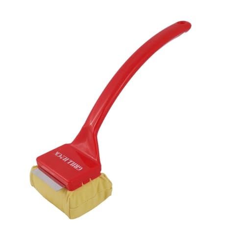 Bristle Free Grill Brush with Removable Cleaning Head, Seamless-Fit Scraper