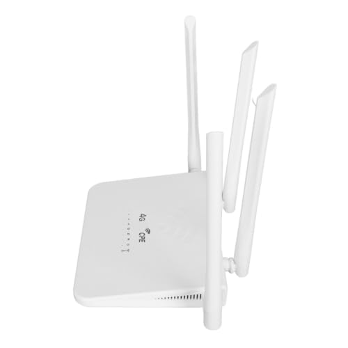 4G LTE Wire Less Router with SIM Card Slot, Unlock Mobile Wire Less Fidelity Hotspot 300Mbps with 4 5dBi Antennas for Asia (US Plug 100‑240V)