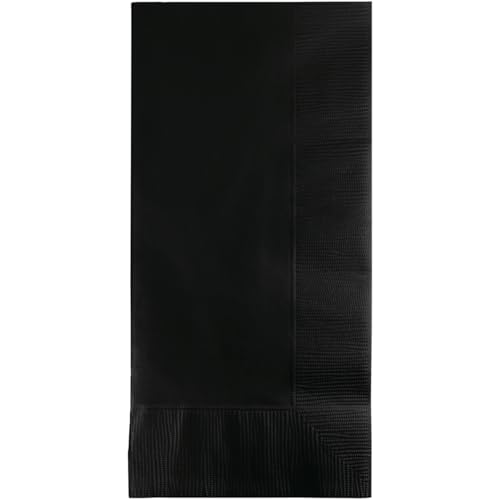Creative Converting Touch of Color 100 Count 2-Ply Paper Dinner Napkins, Black Velvet - 279134