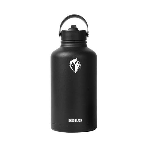 Botella Térmica Ekkovision Ekko Flask, Acero Inoxidable, Negra, 64 Onzas