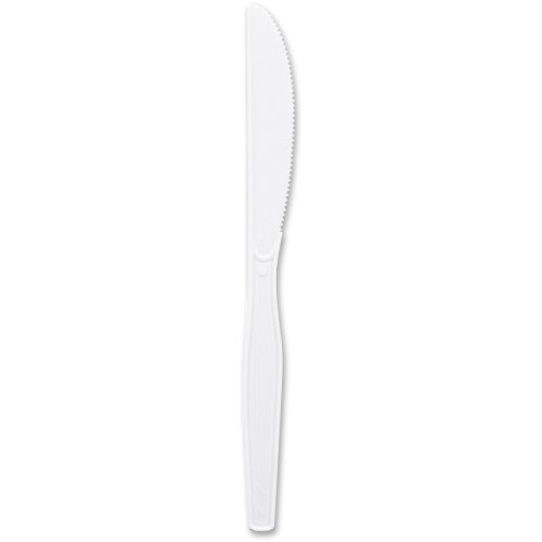 Polystyrene Knife, Heavyweight, 100/BX, White, Sold as 1 Box