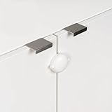 Qdos Safety Adhesive Double Door Cabinet Lock | White | Easy One Handed Operation - Patented ZeroPinch Design - Only Fits Standard Framed Cabinets and Furniture - Baby Proofing Doesn't Have to be Ugly