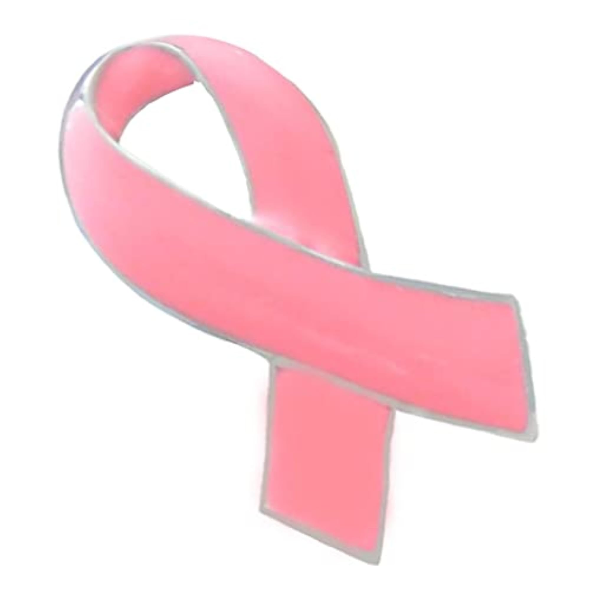 Pink Enamel Breast Cancer Awareness Ribbon Brooch
