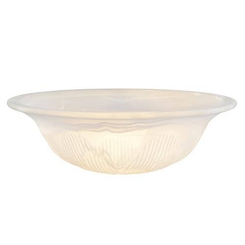 Image of Aspen Creative 25016-65-1 Replacement Alabaster Glass shade for Flush Mount or Semi-Flush Mount, 1 /2 inch Center Hole, 11-5 /8 inch Diameter x 3-7 /8 inch Height