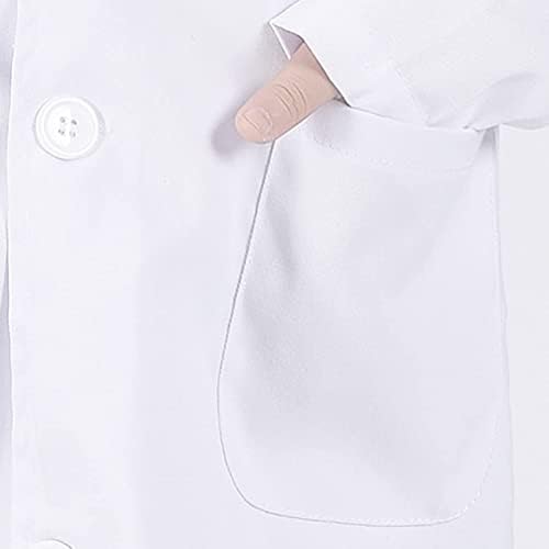 6 Pcs Kids Scientist Doctor Costume set White Lab Coat with Goggles ID card Role Play Dress Up Accessories Scientist Experiment Toys for Kids Boys Girls