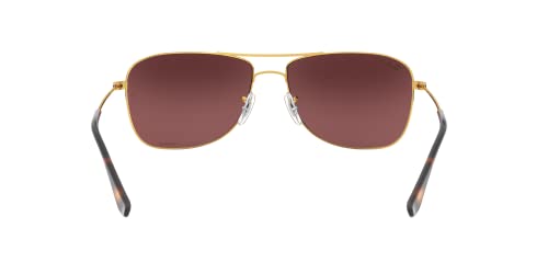 Ray-Ban Unisex Sunglasses Gold Frame, Purple Lenses, 59MM4