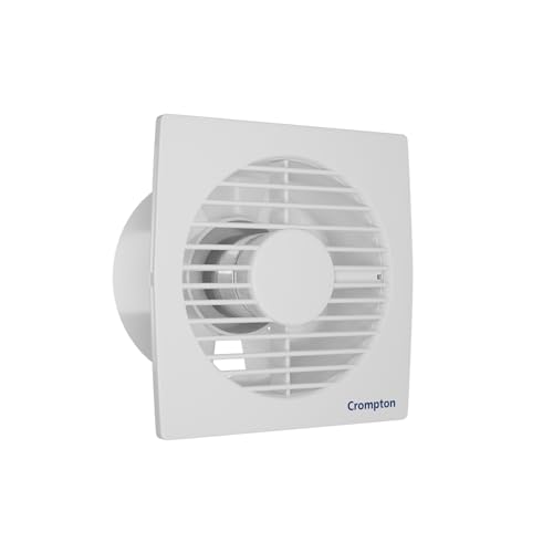 Crompton Axial Air High-Speed Plastic Exhaust/Ventilation Fan (150 mm/6 Inches, White, Pack of 1)