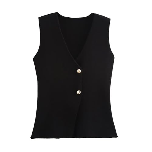 Image of JASCLS Womens Cropped Sweater Vest V Neck Button Down Y2k Crop Knit Flower Trendy Sleeveless Chunky Tank Tops