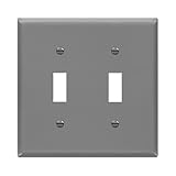 ENERLITES Toggle Light Switch Wall Plate, Gloss Finish, Size 2-Gang 4.50' x 4.57', Unbreakable...