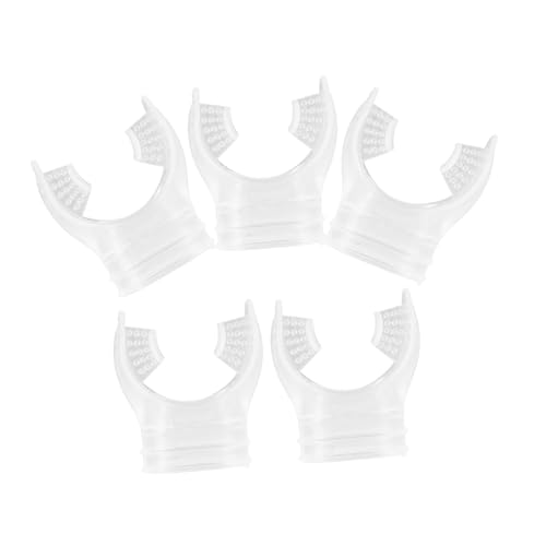 KESYOO 5pcs Tube Snorkel Plastic Bite Scuba Bite Adult Snorkel Equipment Scuba Scuba Gear Plastic Snorkel Diving Bite Transparent