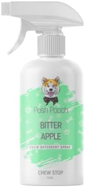 Posh Pooch Anti Chew 250ml Bitter Apple Spray For Puppies & Dogs New Formulated Natural Derived Repellent For Pets With Behavioural Problems Pet Corrector Chewing Deterrent Anti Chew Training