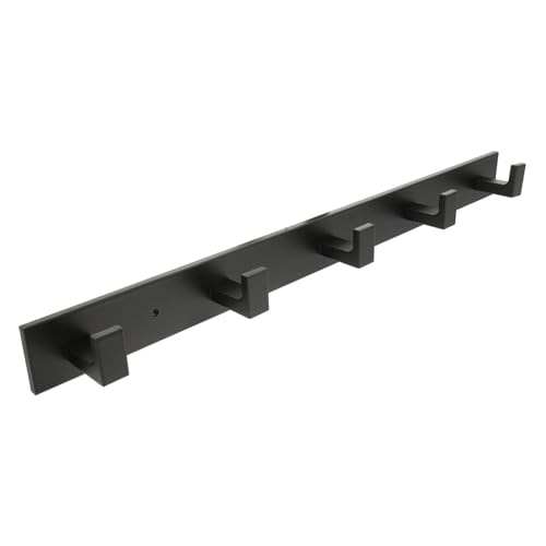 Veemoon Gancho de baño abrigo el secado percha pegajoso gancho de la puerta ser gancho de pared ganchos de palo para colgar ganchos para colgar Ganchos pequeños Aluminio espacial Negro