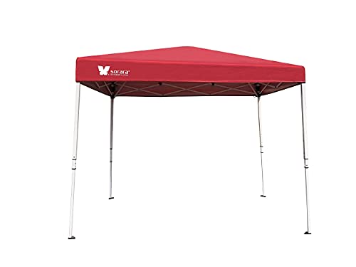 SORARA 6' X 4' Ez Pop-up Canopy Tent Gazebo Commercial Market Stall with Carry Bag, Watermelon Red